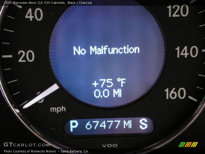 Black / Charcoal 2005 Mercedes-Benz CLK 500 Cabriolet