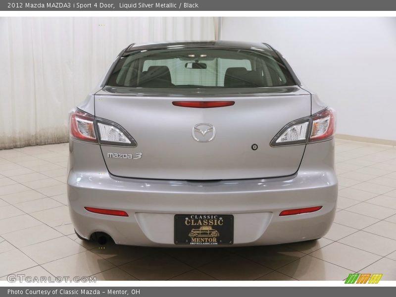 Liquid Silver Metallic / Black 2012 Mazda MAZDA3 i Sport 4 Door