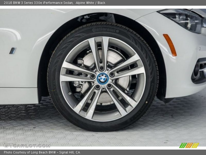 Alpine White / Black 2018 BMW 3 Series 330e iPerformance Sedan