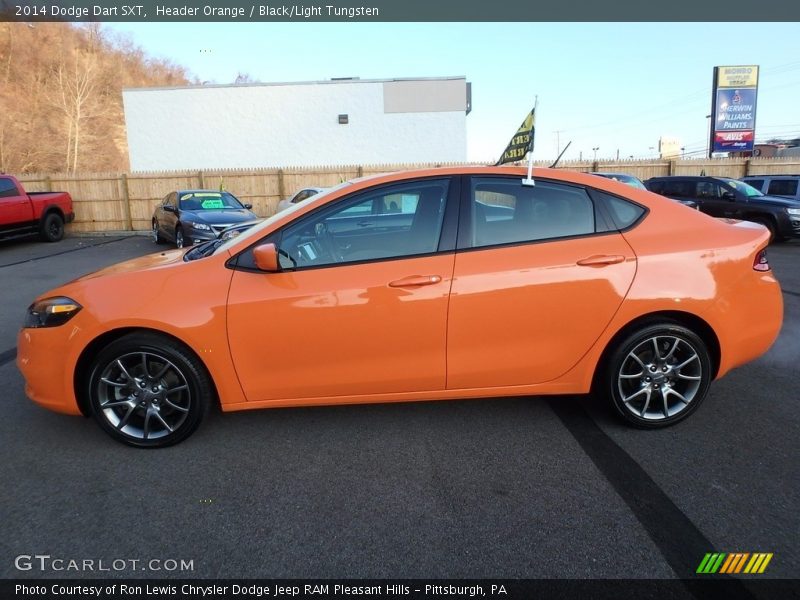 Header Orange / Black/Light Tungsten 2014 Dodge Dart SXT