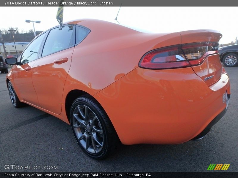 Header Orange / Black/Light Tungsten 2014 Dodge Dart SXT