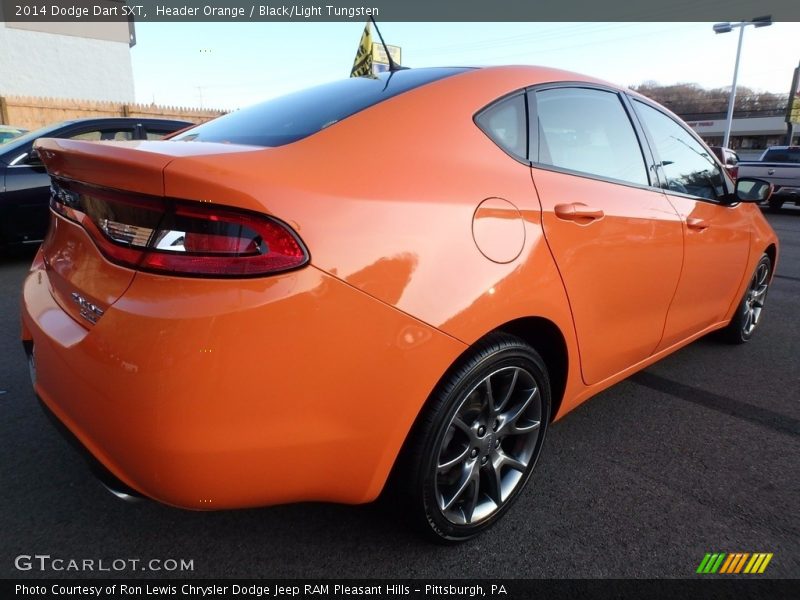 Header Orange / Black/Light Tungsten 2014 Dodge Dart SXT