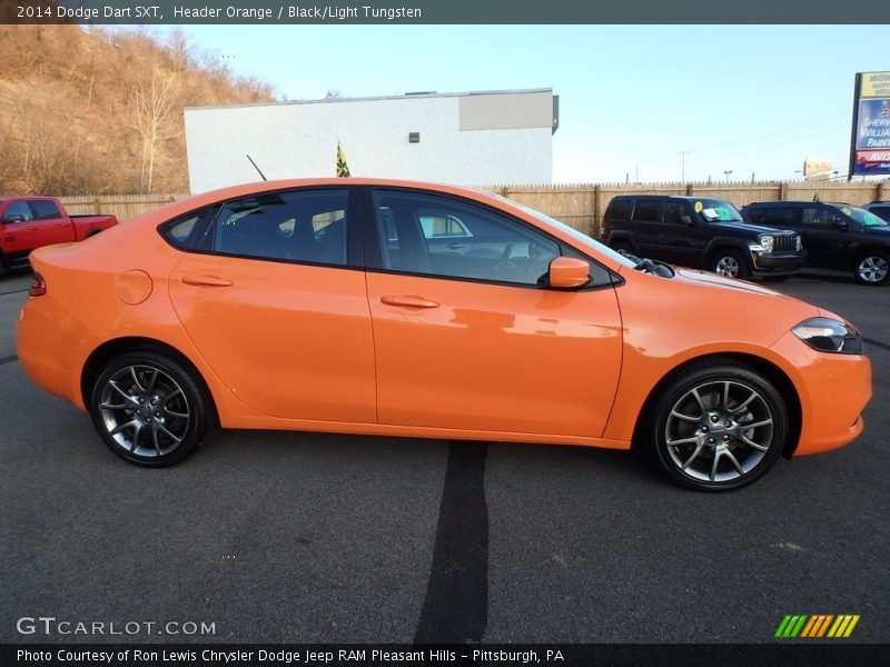 Header Orange / Black/Light Tungsten 2014 Dodge Dart SXT