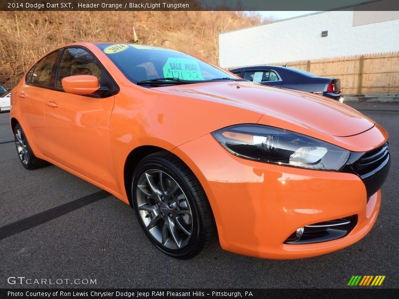 Header Orange / Black/Light Tungsten 2014 Dodge Dart SXT