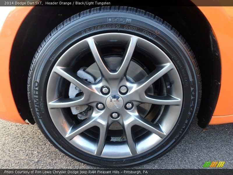 Header Orange / Black/Light Tungsten 2014 Dodge Dart SXT