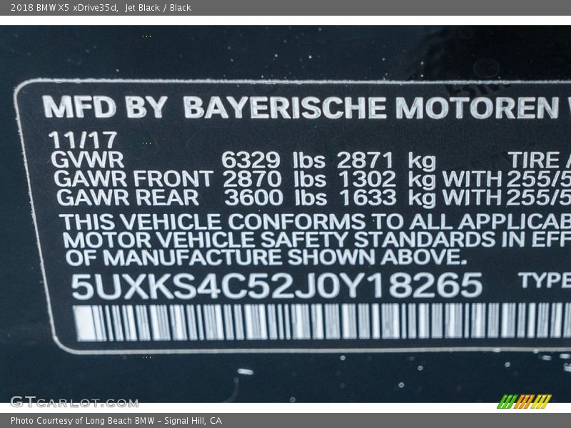 Jet Black / Black 2018 BMW X5 xDrive35d