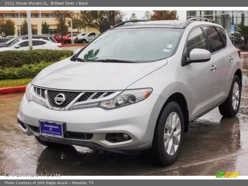 Brilliant Silver / Black 2012 Nissan Murano SL