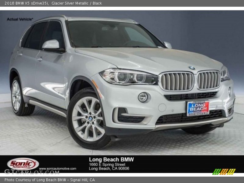 Glacier Silver Metallic / Black 2018 BMW X5 sDrive35i