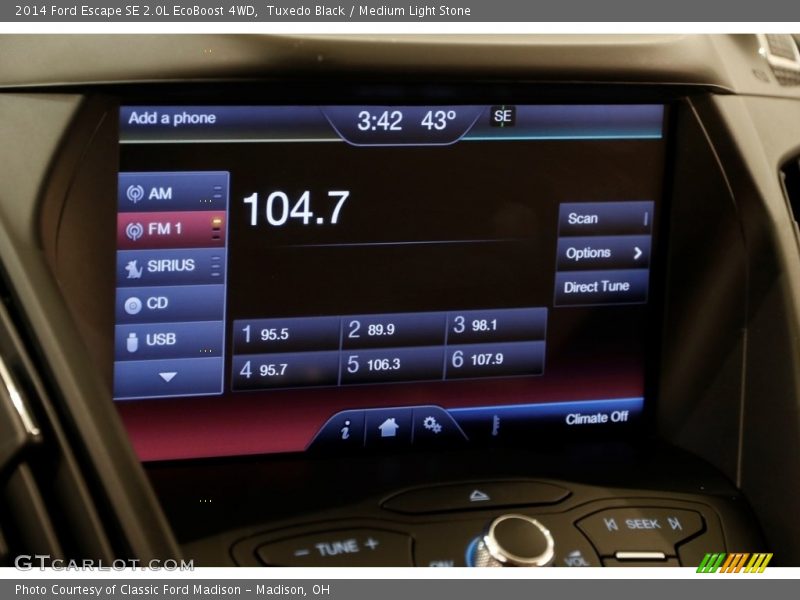 Tuxedo Black / Medium Light Stone 2014 Ford Escape SE 2.0L EcoBoost 4WD