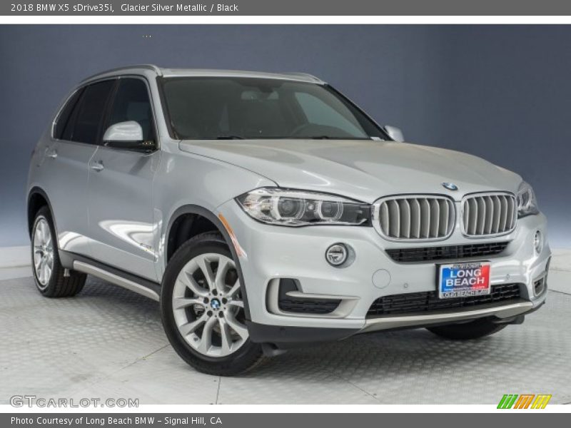 Glacier Silver Metallic / Black 2018 BMW X5 sDrive35i