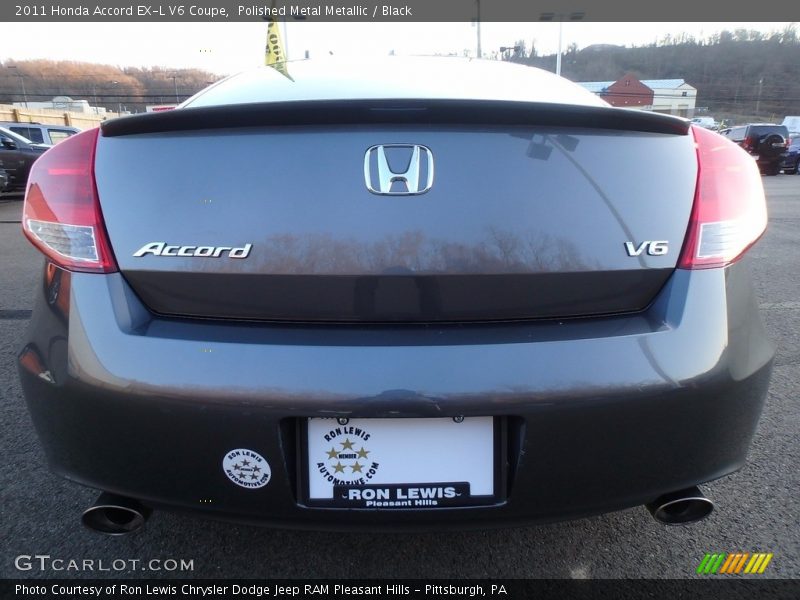 Polished Metal Metallic / Black 2011 Honda Accord EX-L V6 Coupe
