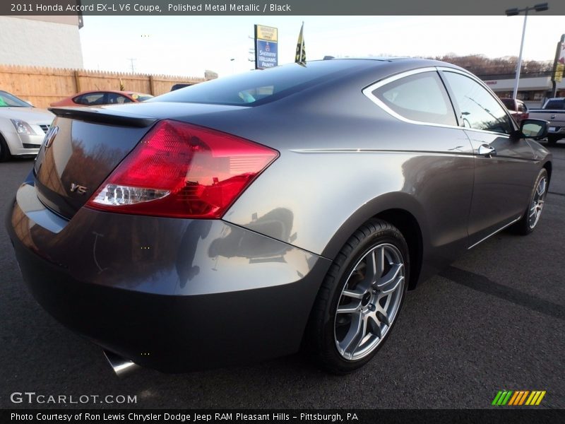 Polished Metal Metallic / Black 2011 Honda Accord EX-L V6 Coupe