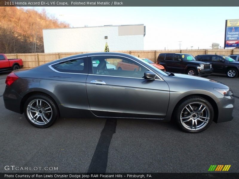 Polished Metal Metallic / Black 2011 Honda Accord EX-L V6 Coupe