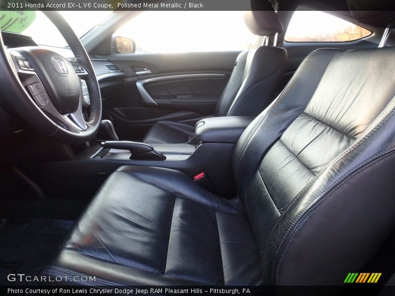Polished Metal Metallic / Black 2011 Honda Accord EX-L V6 Coupe