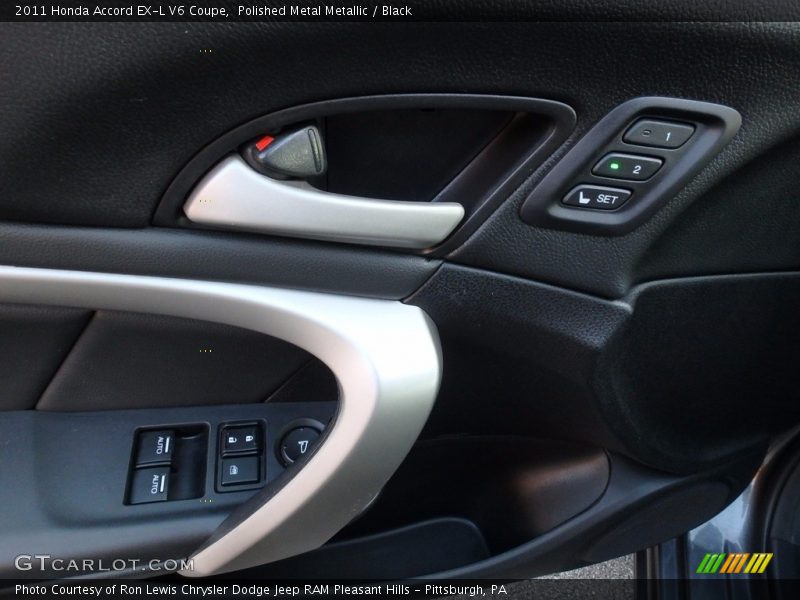 Polished Metal Metallic / Black 2011 Honda Accord EX-L V6 Coupe