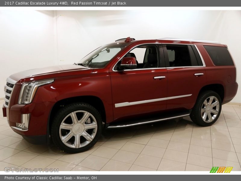 Red Passion Tintcoat / Jet Black 2017 Cadillac Escalade Luxury 4WD