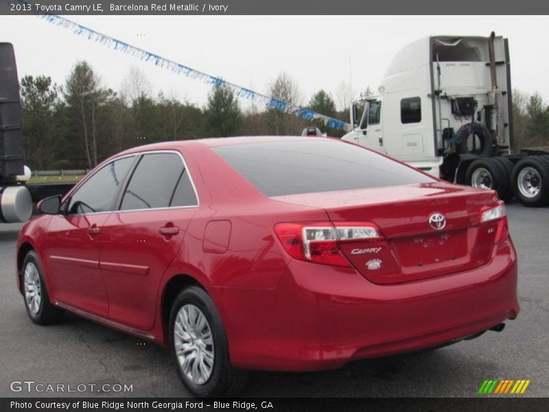 Barcelona Red Metallic / Ivory 2013 Toyota Camry LE