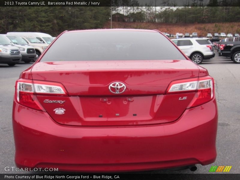 Barcelona Red Metallic / Ivory 2013 Toyota Camry LE