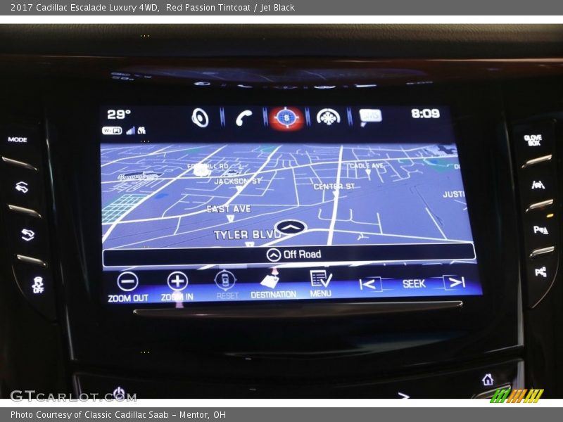 Red Passion Tintcoat / Jet Black 2017 Cadillac Escalade Luxury 4WD