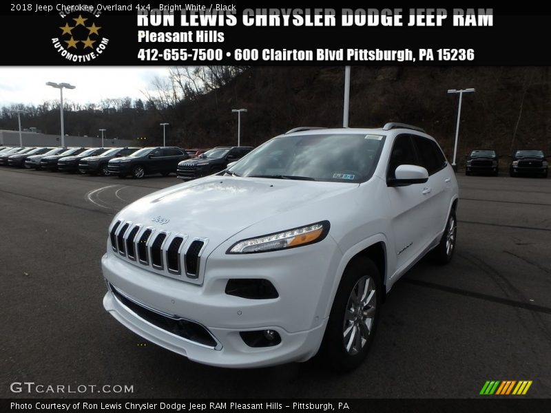 Bright White / Black 2018 Jeep Cherokee Overland 4x4