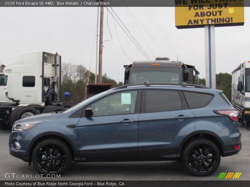 Blue Metallic / Charcoal Black 2018 Ford Escape SE 4WD