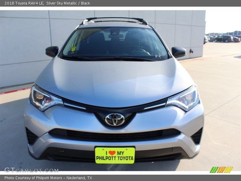 Silver Sky Metallic / Black 2018 Toyota RAV4 LE