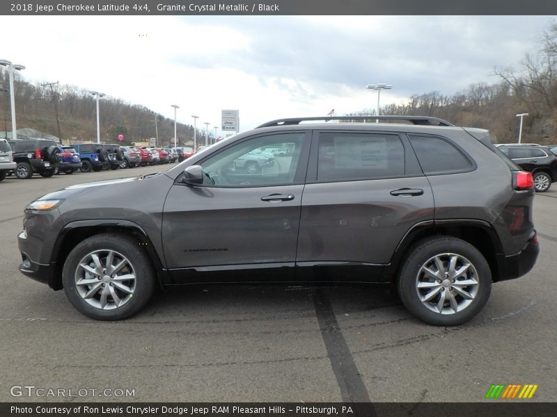 Granite Crystal Metallic / Black 2018 Jeep Cherokee Latitude 4x4