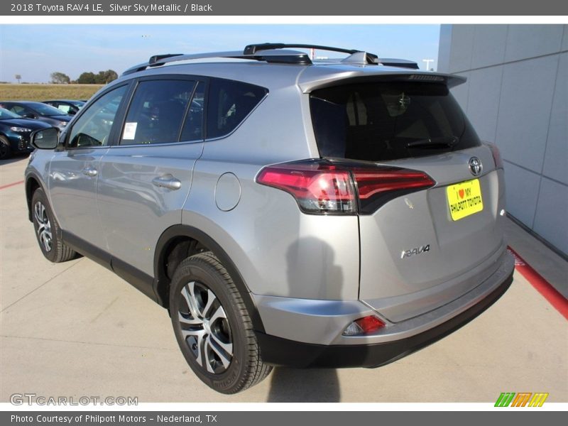 Silver Sky Metallic / Black 2018 Toyota RAV4 LE