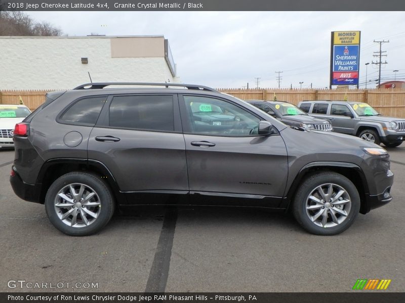 Granite Crystal Metallic / Black 2018 Jeep Cherokee Latitude 4x4