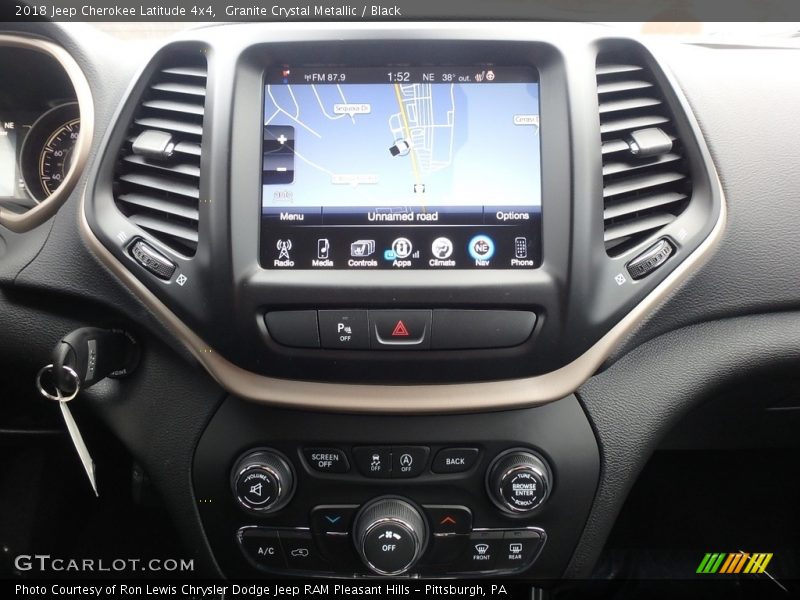 Granite Crystal Metallic / Black 2018 Jeep Cherokee Latitude 4x4