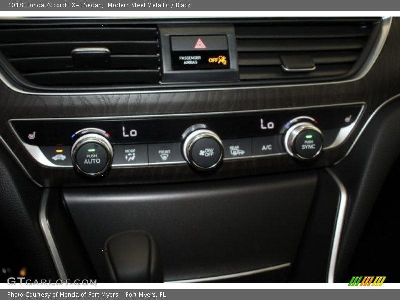 Controls of 2018 Accord EX-L Sedan