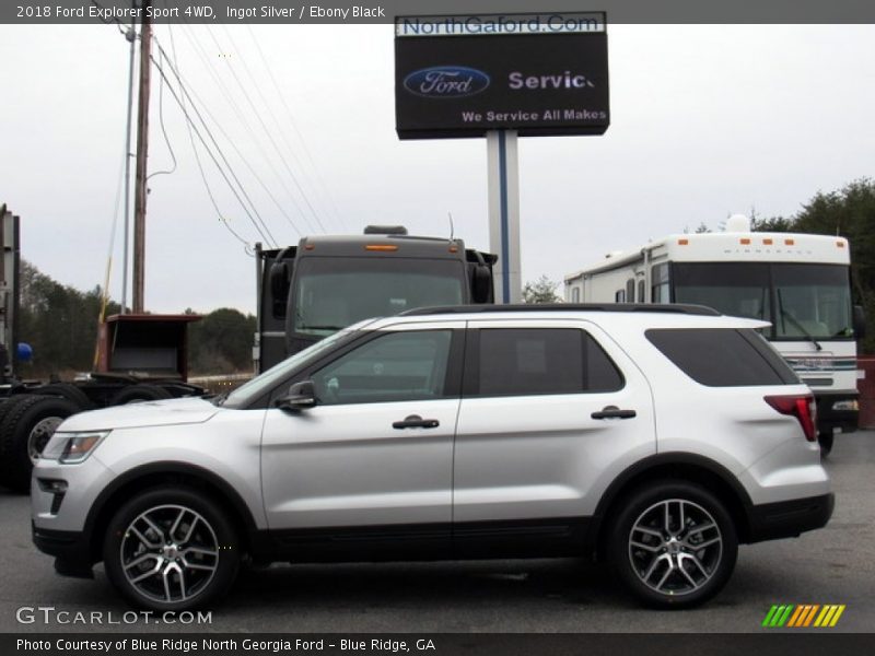 Ingot Silver / Ebony Black 2018 Ford Explorer Sport 4WD