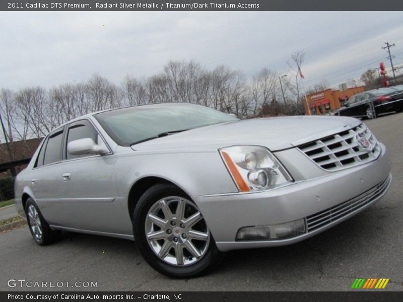 Radiant Silver Metallic / Titanium/Dark Titanium Accents 2011 Cadillac DTS Premium