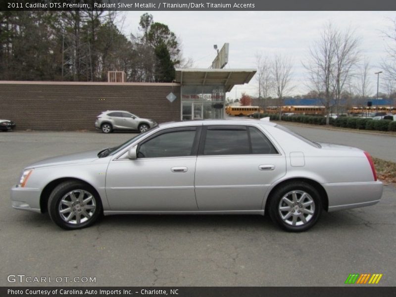 Radiant Silver Metallic / Titanium/Dark Titanium Accents 2011 Cadillac DTS Premium