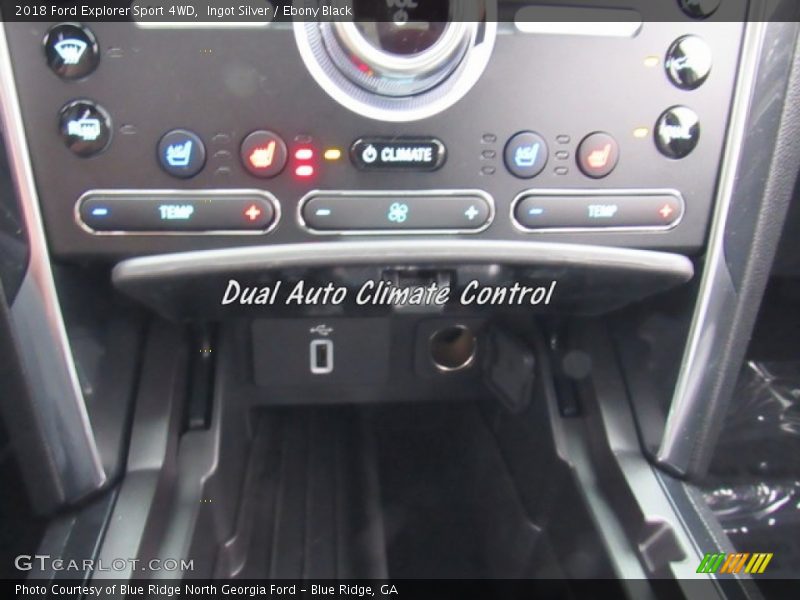 Ingot Silver / Ebony Black 2018 Ford Explorer Sport 4WD