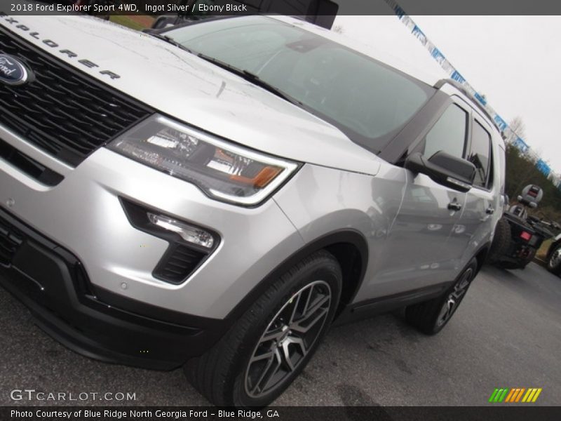 Ingot Silver / Ebony Black 2018 Ford Explorer Sport 4WD