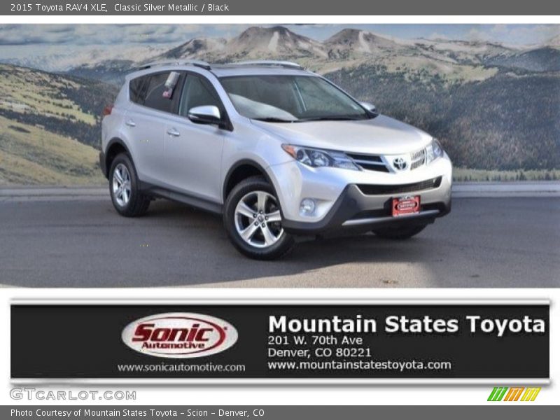 Classic Silver Metallic / Black 2015 Toyota RAV4 XLE