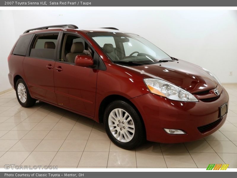 Salsa Red Pearl / Taupe 2007 Toyota Sienna XLE