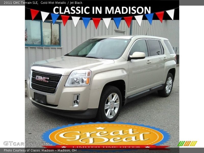 Gold Mist Metallic / Jet Black 2011 GMC Terrain SLE