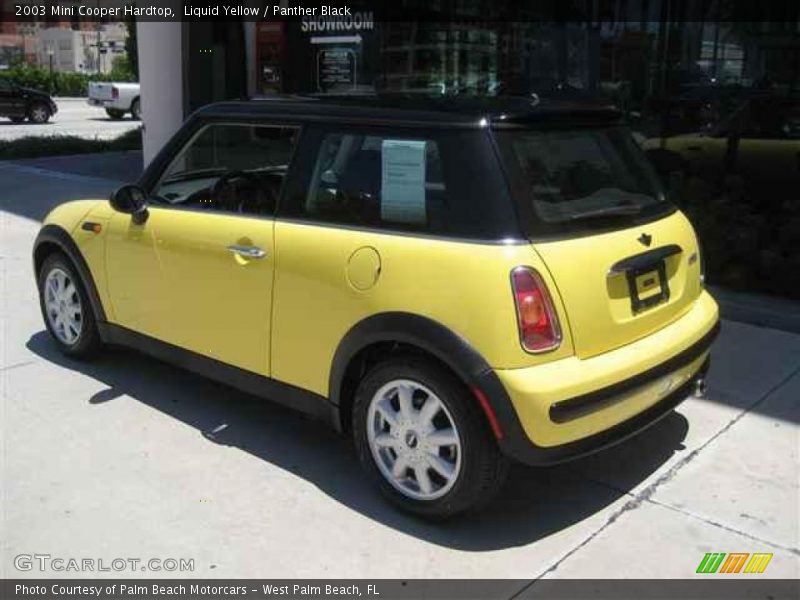 Liquid Yellow / Panther Black 2003 Mini Cooper Hardtop