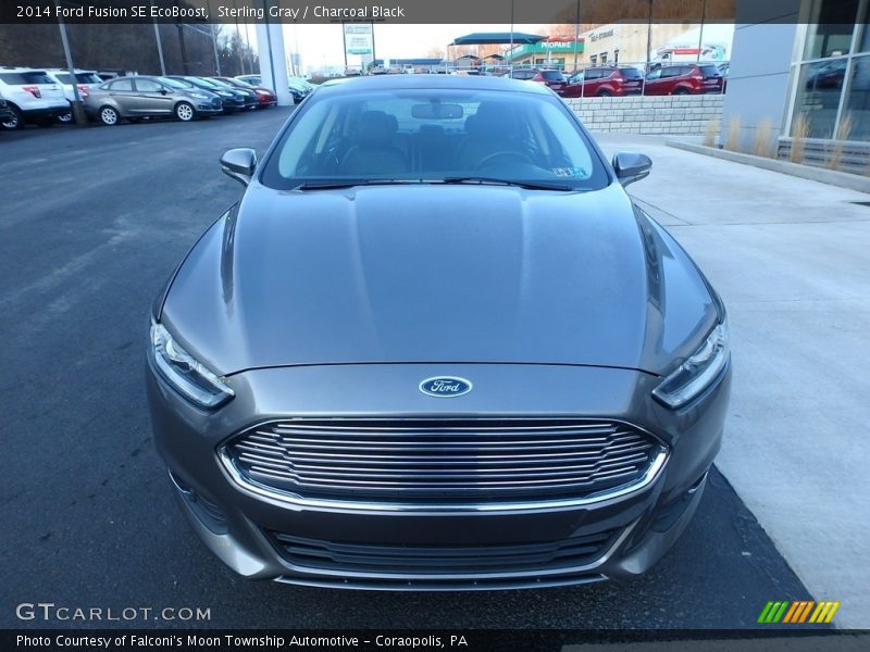 Sterling Gray / Charcoal Black 2014 Ford Fusion SE EcoBoost