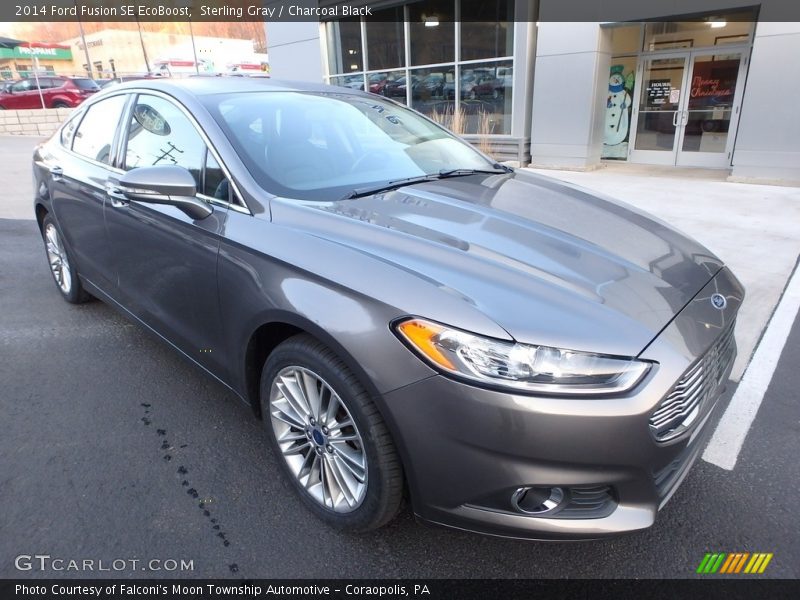 Sterling Gray / Charcoal Black 2014 Ford Fusion SE EcoBoost