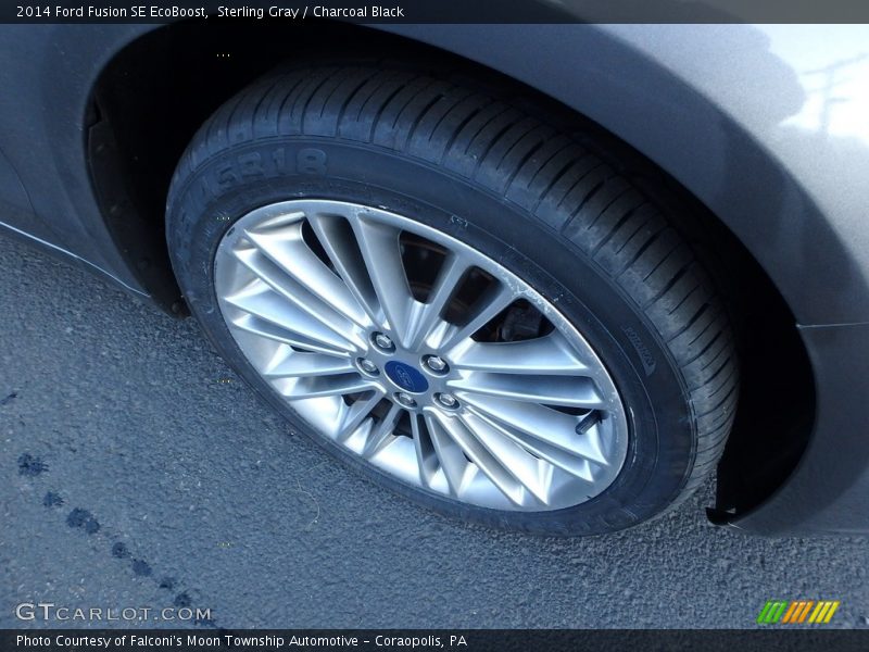Sterling Gray / Charcoal Black 2014 Ford Fusion SE EcoBoost