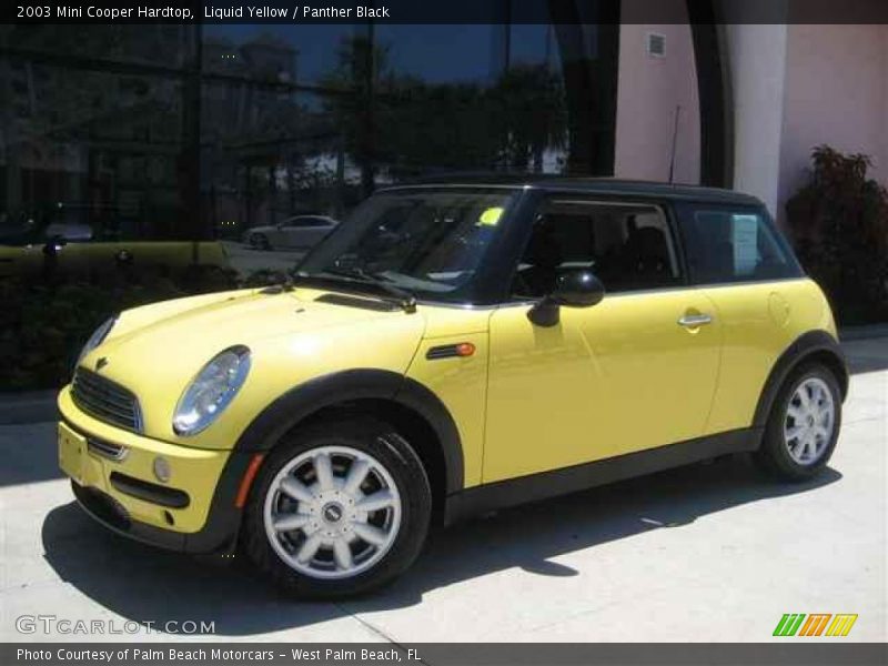 Liquid Yellow / Panther Black 2003 Mini Cooper Hardtop