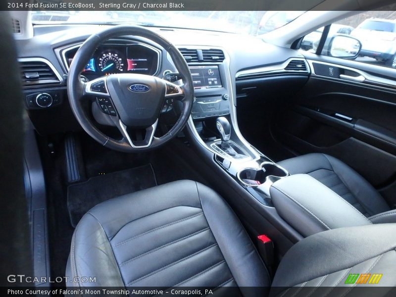Sterling Gray / Charcoal Black 2014 Ford Fusion SE EcoBoost