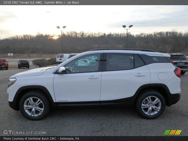 Summit White / ­Jet Black 2018 GMC Terrain SLE AWD