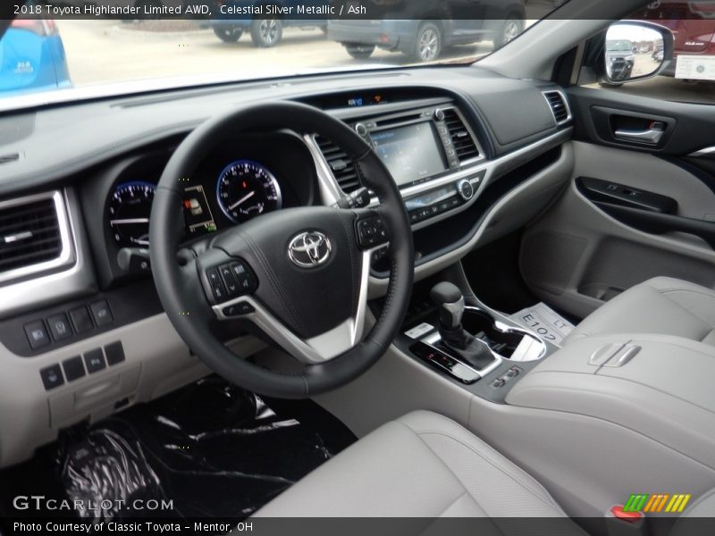 Celestial Silver Metallic / Ash 2018 Toyota Highlander Limited AWD