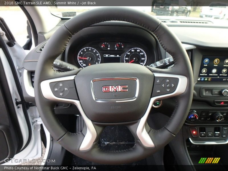 Summit White / ­Jet Black 2018 GMC Terrain SLE AWD
