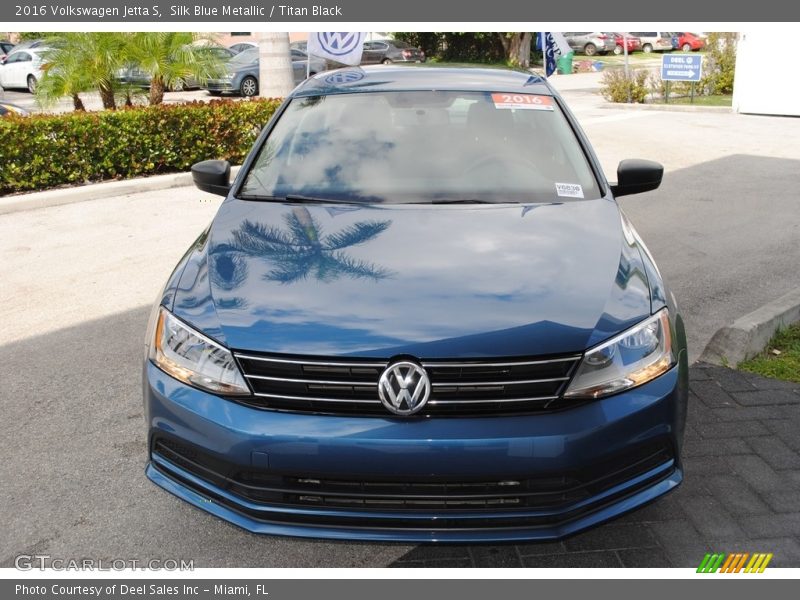 Silk Blue Metallic / Titan Black 2016 Volkswagen Jetta S