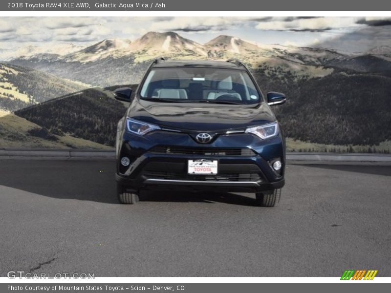 Galactic Aqua Mica / Ash 2018 Toyota RAV4 XLE AWD